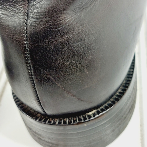 Bally Black Leather Lace Up Loafer Ankle Boots K162 main image 4